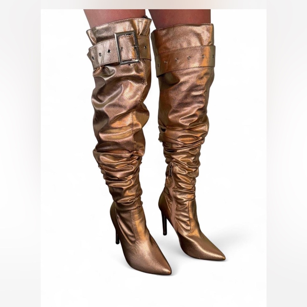 Cape Robbin Bronze/Rose Gold Over-the-Knee Boots